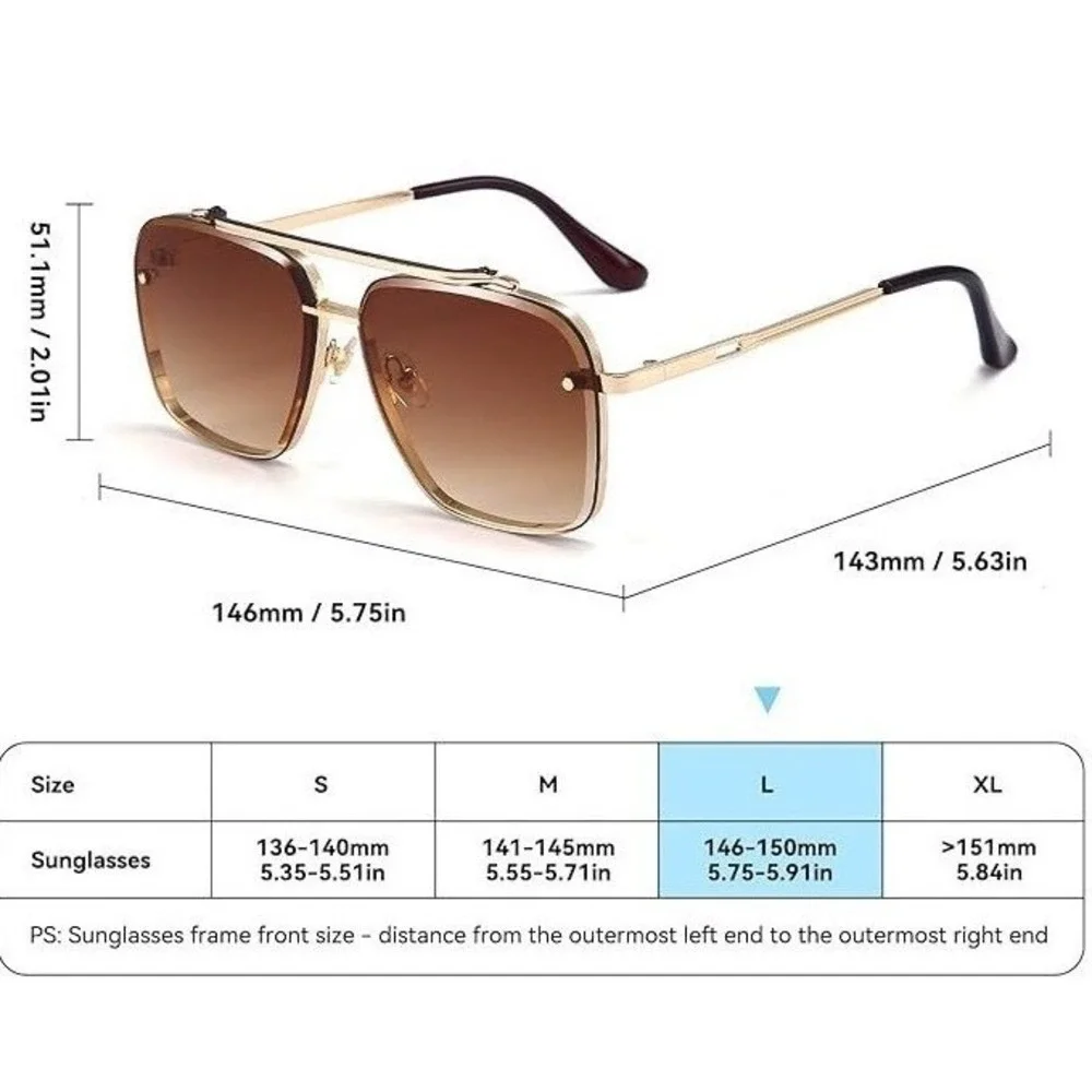 Aviator Sunglasses for Men Women HD UV400 Lens Metal Frame Elegant Luxury Lentes